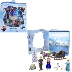 Minis Pack 6 Figuras Munecos Con Caja Set De Juego Juguete 3 Anos (Mattel Hlx04)^Frozen