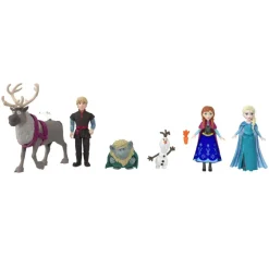 Minis Pack 6 Figuras Munecos Con Caja Set De Juego Juguete 3 Anos (Mattel Hlx04)^Frozen