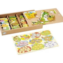 4 Puzzles De Madera En 1 | Juguetes De Madera^Infant Planet Best