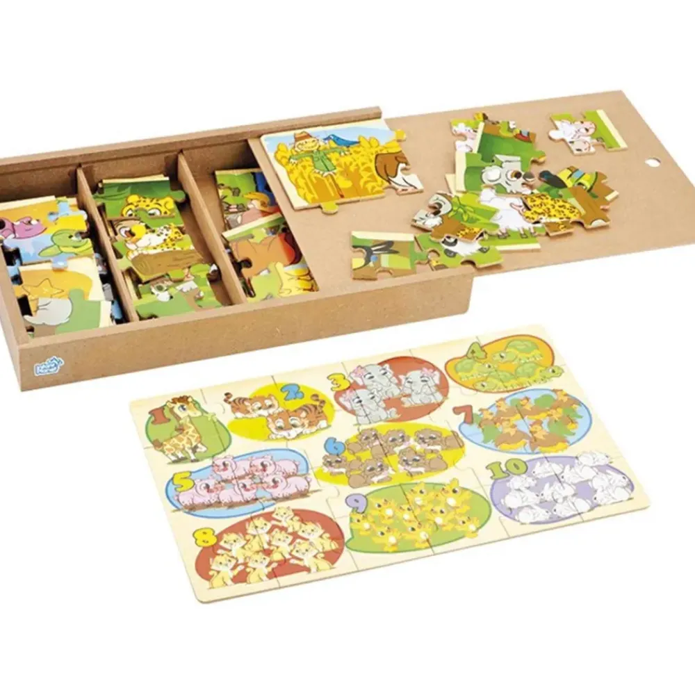 4 Puzzles De Madera En 1 | Juguetes De Madera^Infant Planet Best