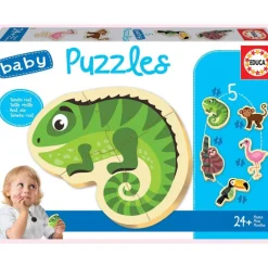 Baby Puzzles Animales Tropicales Set De 5 Puzzles Progresivos^Educa Borras New