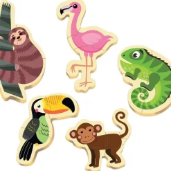 Baby Puzzles Animales Tropicales Set De 5 Puzzles Progresivos^Educa Borras New