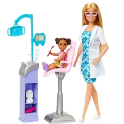 Dentista Muneca Profesiones Rubia Con Nina, Clinica De Juguete Y Accesorios^Barbie