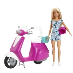 Moto Rosa Con Muneca 3 Anos^Barbie Clearance