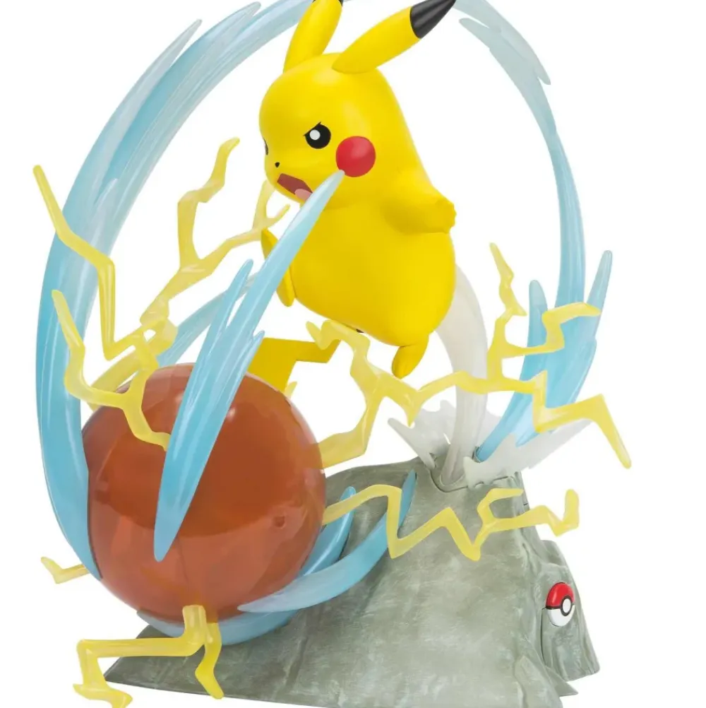 Estatua Pikachu Con Bola Luminosa 33Cm^Pokemon Hot