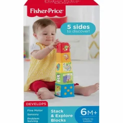 Fisher-Price Bloques Apila Y Descubre Juguete Bloques Construcción Mattel Cdc52^Fisher Price