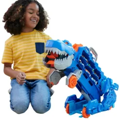 City Camion Trailer Camion Que Se Transforma En Tiranosaurio Rex Pisoteador Con Pista De^Hot Wheels