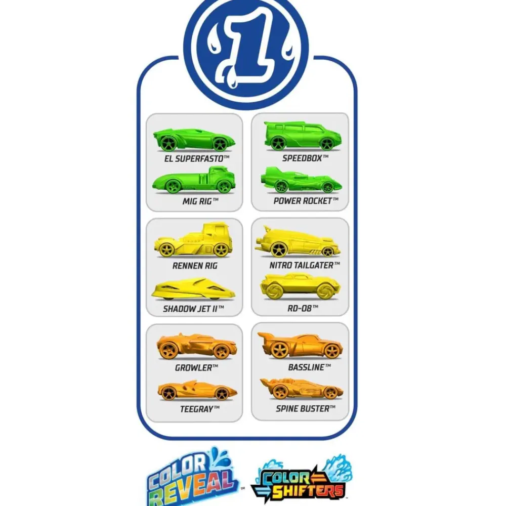 Color Reveal 2 Coches^Hot Wheels Hot