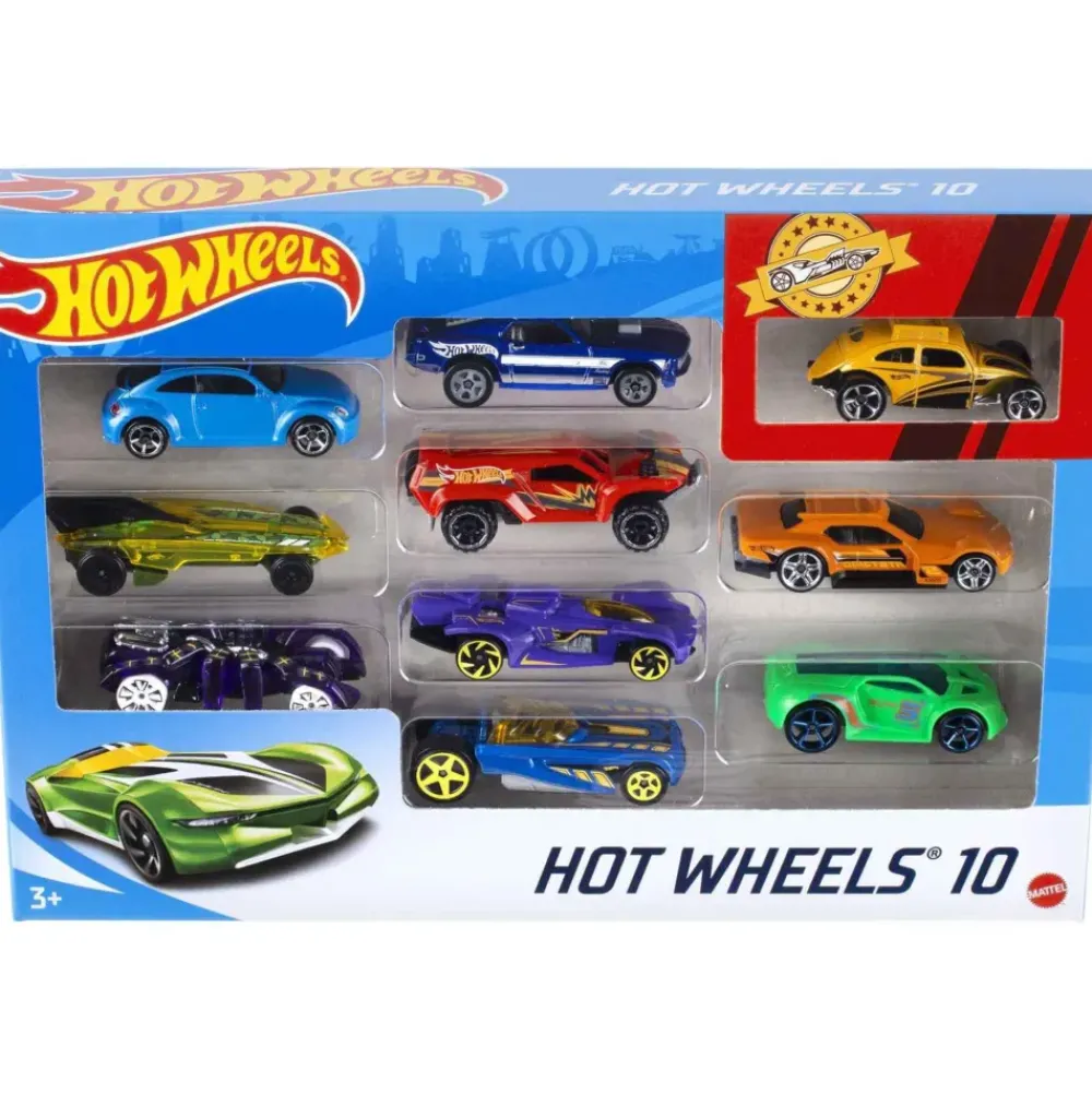 Pack De 10 Vehículos Coches De Juguete Modelos Surtidos 3 Anos^Hot Wheels Online