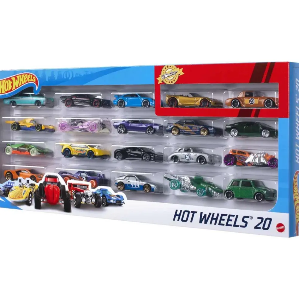 Pack De 20 Vehículos Coches De Juguete Modelos Surtidos3 Anos^Hot Wheels Hot