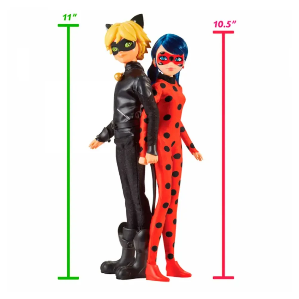 Lady Bug Pack 2 Muñecas Lady Bug Y Cat Noir^Prodigiosa Ladybug Discount