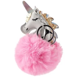 Llavero De Unicornio Con Pompom^Martinelia Hot