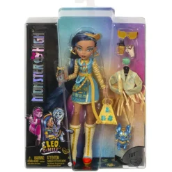 Cleo De Nile Muneca Articulada Con Mascota Y Accesorios De Moda^Monster High