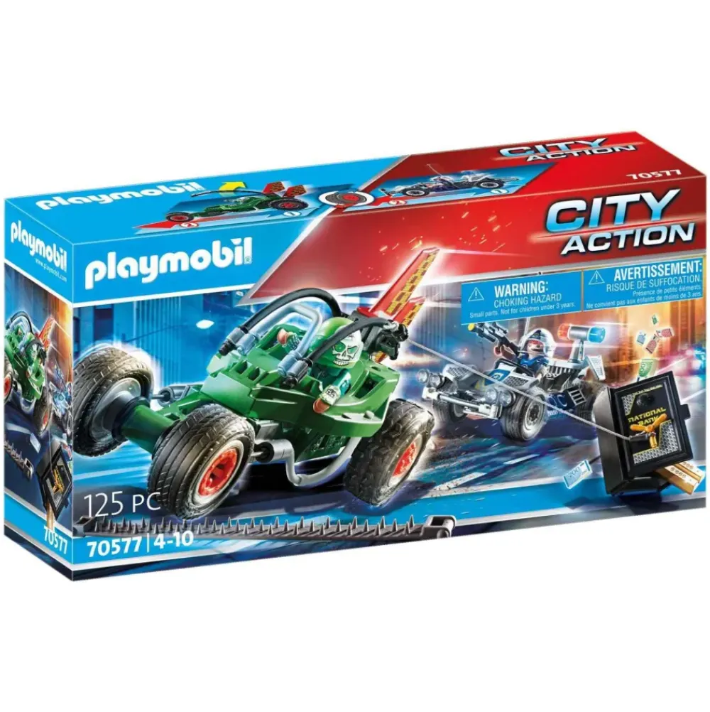 City Action Kart Policial: Persecucion Ladron De Caj 70577^Playmobil New