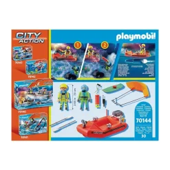 City Action Rescate Maritimo Rescate De Kitesurfer Con Bote 70144^Playmobil Clearance