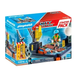 City Action Starter Pack Construcción Con Grua 70816^Playmobil
