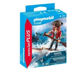 Pirata Con Balsa Y Tiburon Martillo^Playmobil New