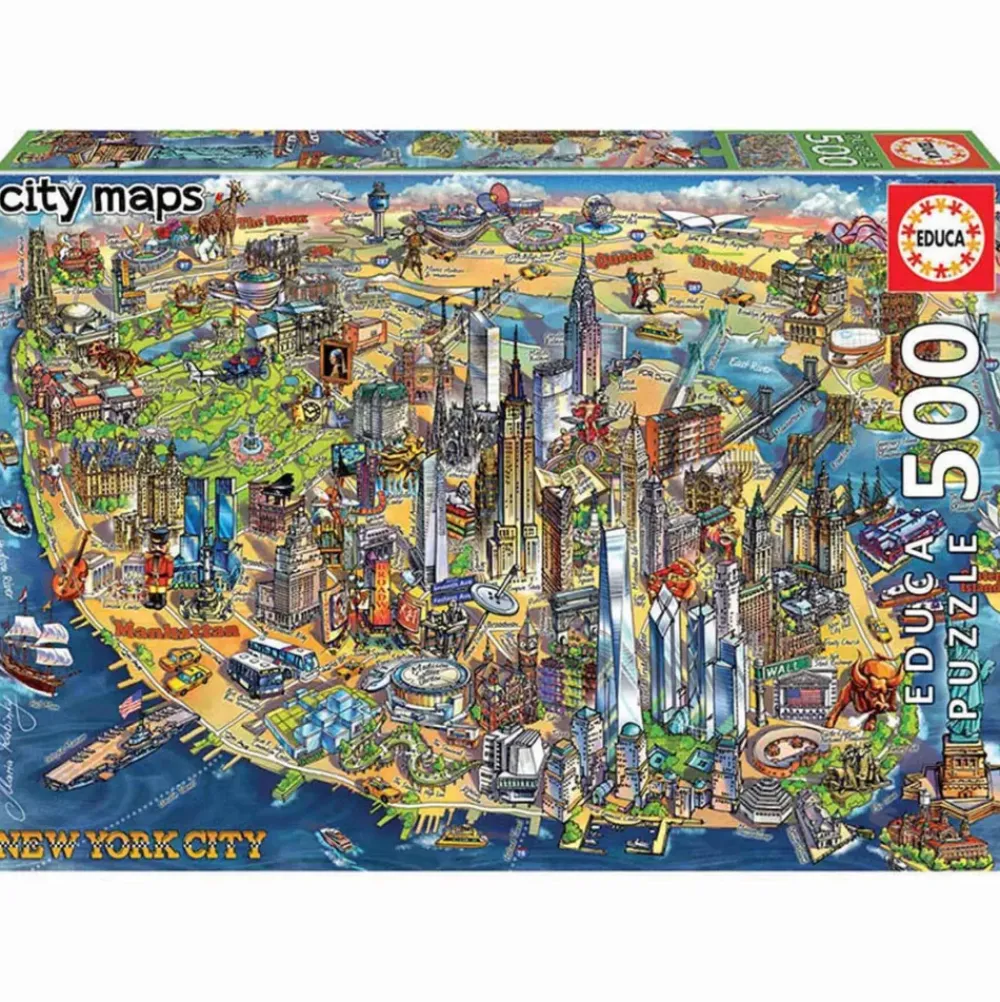 Puzzle 500 Piezas Mapa De Nueva York^Educa Borras Sale