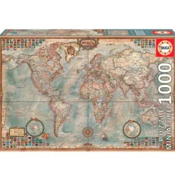 Puzzle El Mundo Mapa Politico Miniatura 1000 Piezas^Educa Borras Clearance