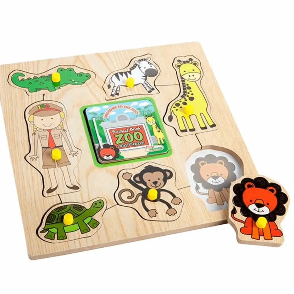 Puzzle Encajaformas Con Libro | Juguetes De Madera^Infant Planet Discount