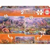 Puzzle 2X100 Animales Salvajes^Educa Borras Outlet
