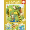 Puzzles Progresivos Animales Salvajes^Educa Borras