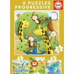 Puzzles Progresivos Animales Salvajes^Educa Borras