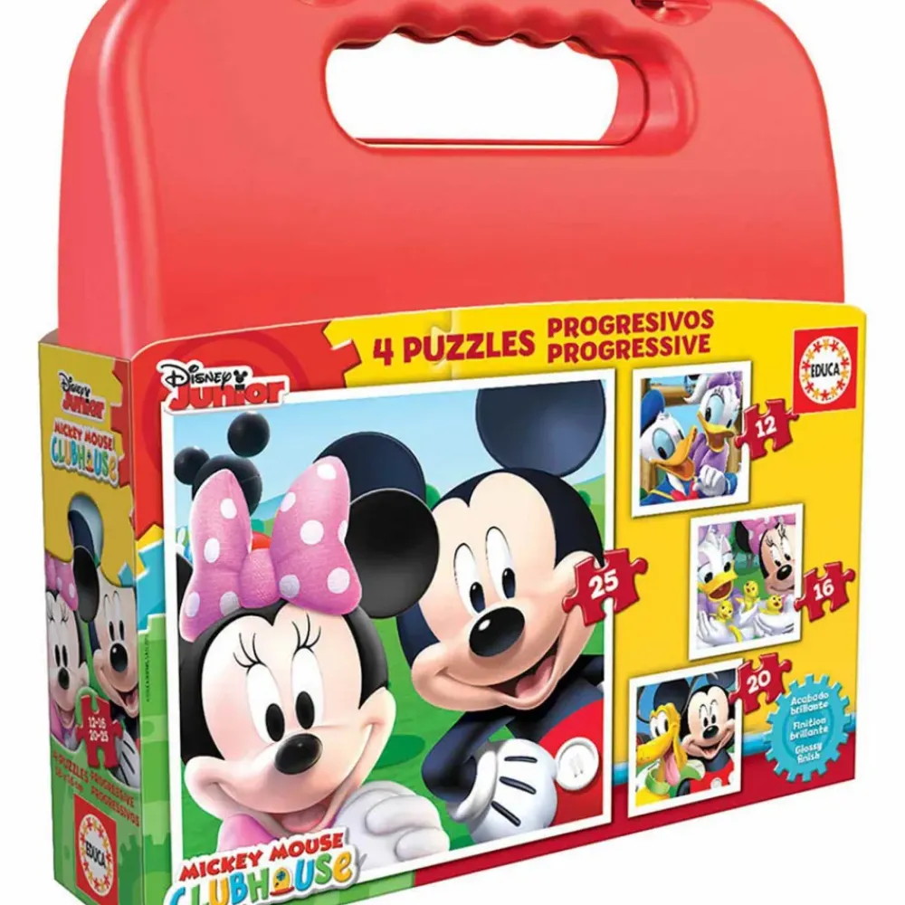 Puzzles Progresivos Maleta Mickey Mouse^Educa Borras Sale