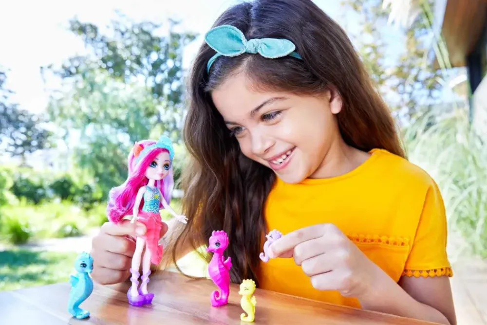 Royal Ocean Kingdom Muneca Sedda Sea Horse Con Mascota 4 Anos^Enchantimals Sale