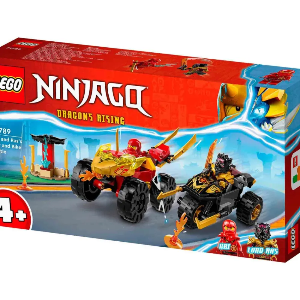 Set De Juguetes De Construcción Ninjago 71789 Batalla En Coche Y Moto De Kai Y Ras (103 Piezas)^*