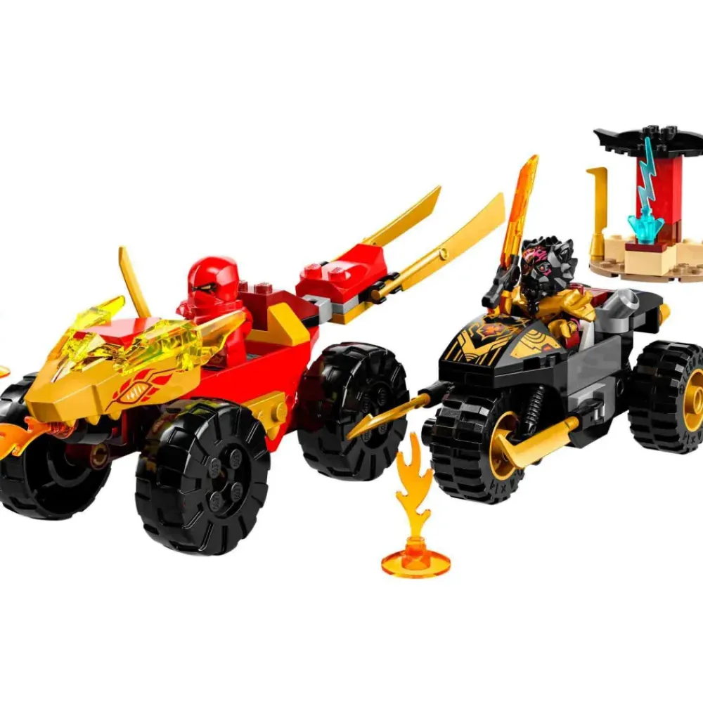Set De Juguetes De Construcción Ninjago 71789 Batalla En Coche Y Moto De Kai Y Ras (103 Piezas)^*