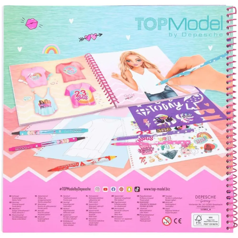 Cuaderno Para Colorear T-Shirt Designer^TopModel Hot