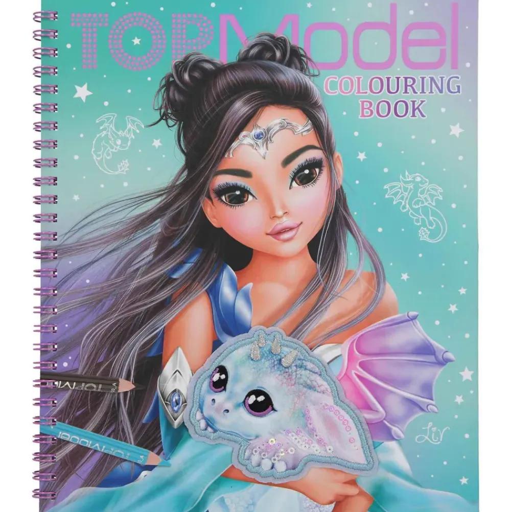 Libro De Colorear Con Lentejuelas Dragon Love^TopModel New