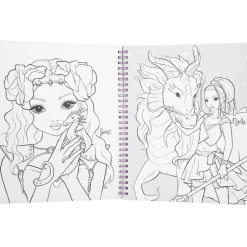 Libro De Colorear Con Lentejuelas Dragon Love^TopModel New