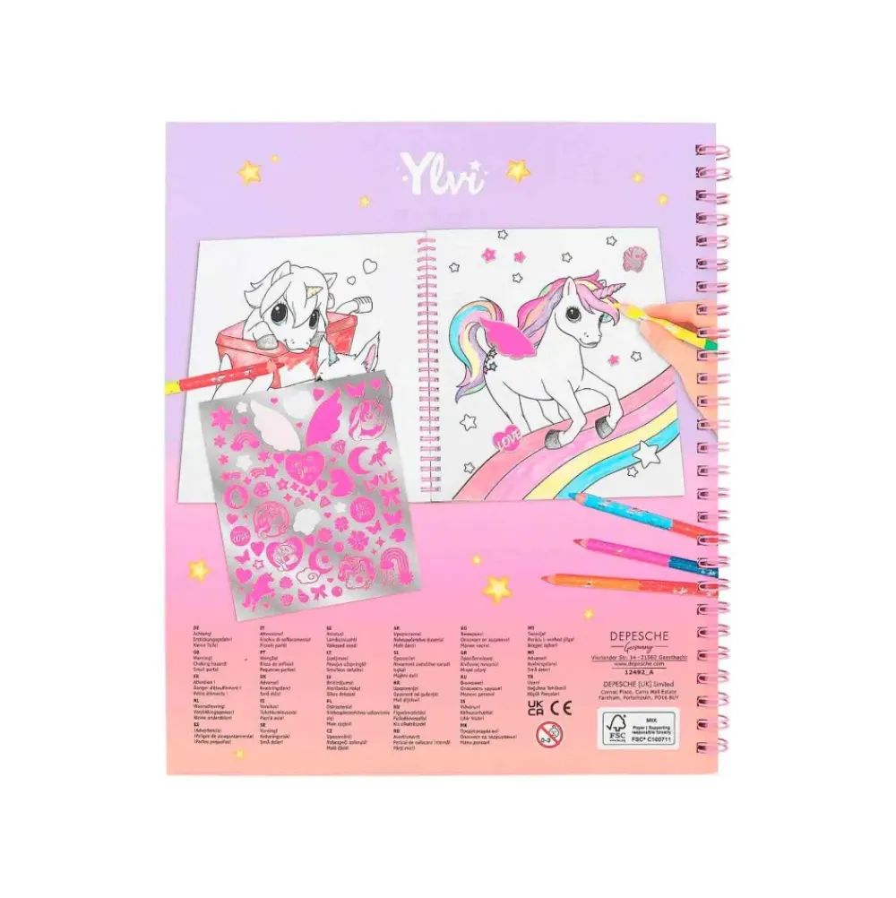 Libro De Colorear Con Unicornio Y Lentejuelas^Ylvi
