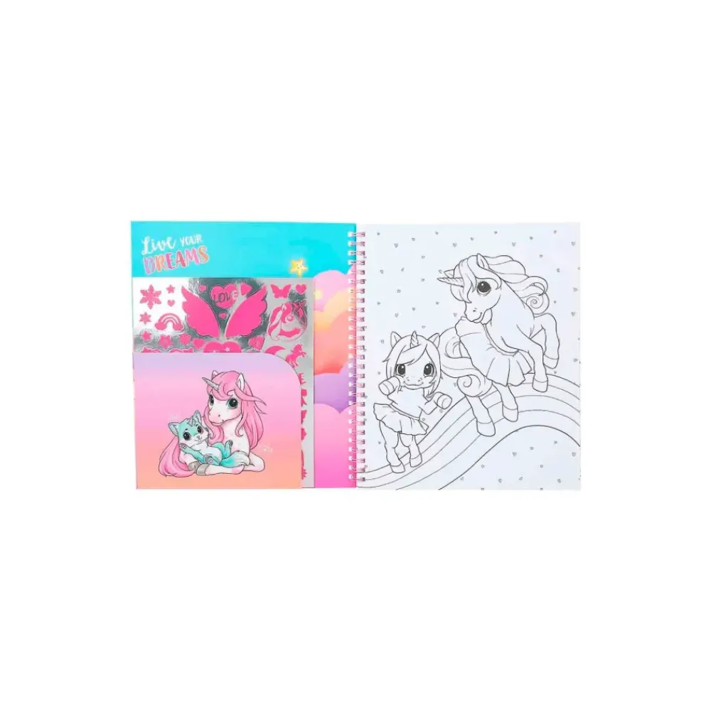 Libro De Colorear Con Unicornio Y Lentejuelas^Ylvi